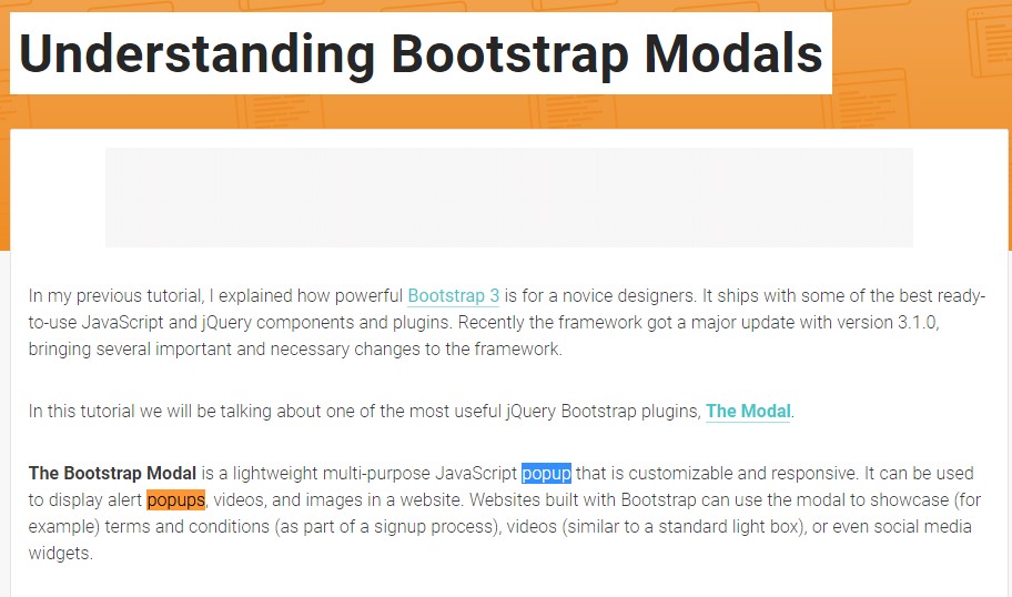  Yet another useful  information  concerning Bootstrap Modal Popup