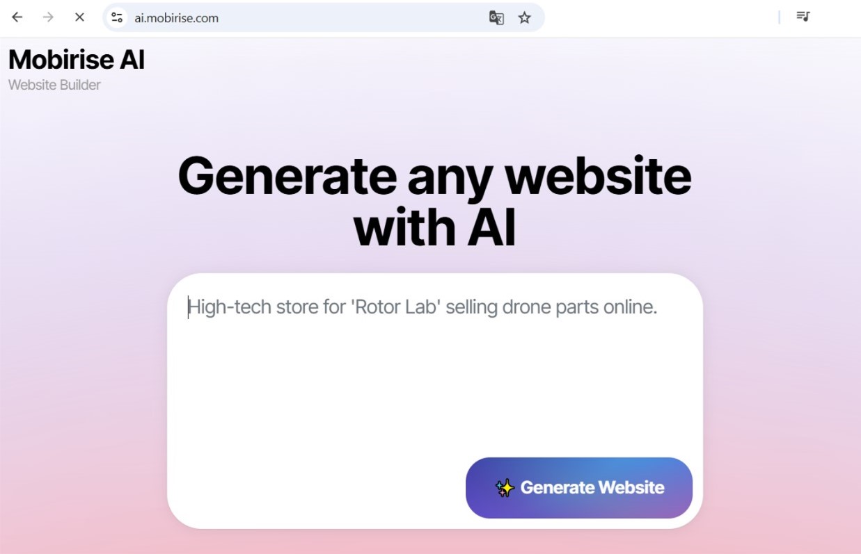 AI website builder